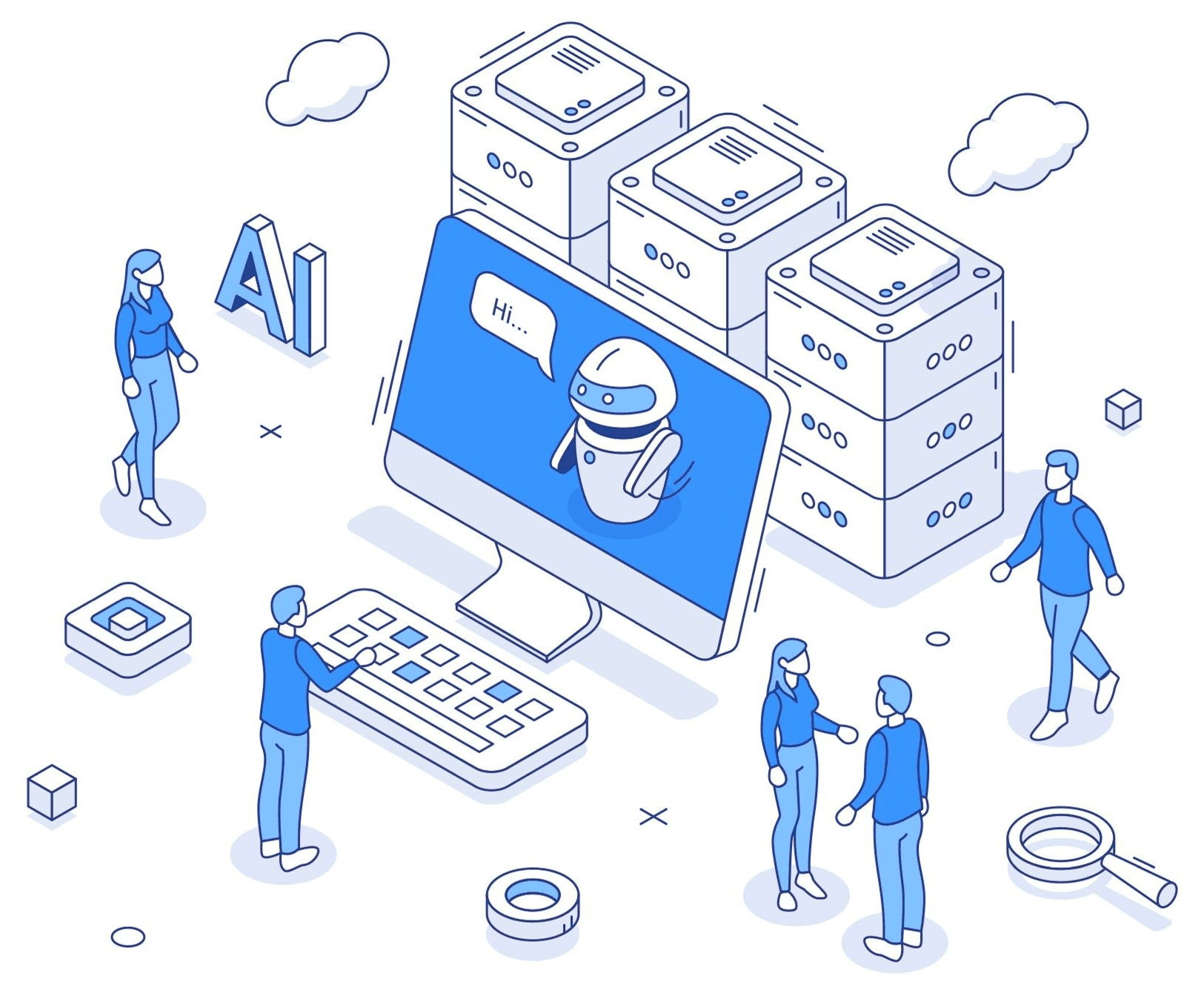 DXとSaaSエコシステムを表すイラスト